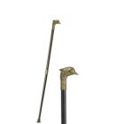 Gehstock, L. 91 cm, Aluminium, Griff mit Fasanenkopf, Spazierstock, Gehhilfe, Handstock, AN ALUMINIUM WALKING STICK (1 Stück)