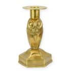 Art-Deco-Eulenkerzenhalter aus Bronze, A BRONZE ART DECO OWL CANDLESTICK