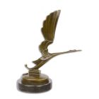 Art-Deco-Bronzefigur Storch Auto-Maskottchen, A BRONZE ART DECO STORK CAR MASCOT