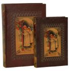 2er-Set Buchboxen aus PU-Leder, A PAIR OF P.U. LEATHER BOOK BOXES
