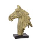 Polyresin-Tierfigur Pferdekopf, Dekofigur, Gartenfigur, Pferdefigur, Pferdebüste, A RESIN SCULPTURE OF A HORSE HEAD
