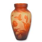 Kameo-Glasvase Tulpendekor, Höhe 31 cm, Blumenvase, KameovaseA CAMEO GLASS VASE 'TULIP'