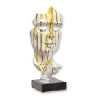 Dekofigur Maske "Speak No Evil", H. 62,5 cm, weiß, Drip-Painting, Polyresinfigur, Kunstfigur, Filmfigur, A RESIN "SPEAK NO EVIL" MASK - DRIP WHITE