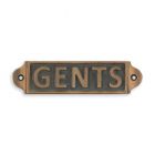 Gusseisenschild "Gents" (Herren), A CAST IRON "GENTS" PLAQUE