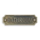 Gusseisenschild "Bathroom" (Badezimmer), A CAST IRON "BATHROOM" PLAQUE