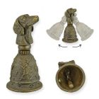 Bronze-Tischglocke mit Hundekopf als Griff, A BRONZE TABLE BELL WITH HOUND'S HEAD GRIP (1 Stück)