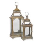 2er-Set Standlaternen, Zinnblech, Windlicht, A PAIR OF TIN LANTERNS