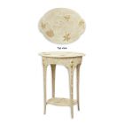 Jugendstil-Tisch aus Gusseisen, weiß, A WHITE CAST IRON ART NOUVEAU FLOWER TABLE