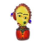 Glasdekoration Frauenbüste, H. 60,2 cm, abstraktes Design, Muranoglas-Stil, Innendekoration, Dekofigur, A MURANO STYLE ABSTRACT GLASS FIGURINE OF A WOMANS HEAD
