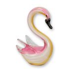 Glastierfigur Schwan, H. 18,8 cm, Muranoglas-Stil, Schwanenfigur, Tierfigur, Dekofigur, Sammlerfigur, A MURANO STYLE GLASS FIGURINE OF A SWAN