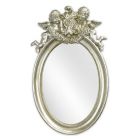 Silberspiegel mit Rahmen aus Polyresin, A RESIN FRAMED SILVER MIRROR