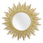 Runder Spiegel mit Polyresin-Rahmen, A RESIN FRAMED GOLD MIRROR