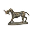 Gusseisentierfigur Jagdhund, A CAST IRON FIGURINE OF A HOUND WITH PHEASANT