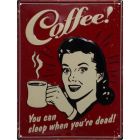 Geprägtes Blechschild, H. 33 cm, englischer Spruch, rechteckig, Hochformat, Wandschild, AN EMBOSSED TIN PLATE