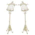 Paar Notenständer, weiß, A PAIR OF WHITE MUSIC STANDS