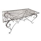 Gartentisch, L. 160 cm, braun, viereckig, Eisentisch, Gartenmöbel, AN IRON GARDEN TABLE - BROWN