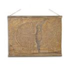 Historische Straßenkarte von Paris als Druck auf Leinen, A LINEN SCHOOL PRINT LA VILLE DE PARIS