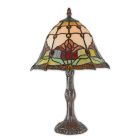Tischlampe im Tiffany-Stil, H. 40 cm, rund, Nachttischlampe, Standleuchte, Innendekoration, A TIFFANY STYLE TABLE LAMP