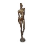 Moderne Bronzestatue Frau, H. 180,5 cm, Aktmodel, Gartenstatue, Frauenstatue, A MODERNIST BRONZE SCULPTURE OF A FEMALE NUDE