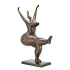 Moderne Bronzefigur nackte Tänzerin, A MODERNIST BRONZE SCULPTURE OF A FEMALE NUDE DANCER