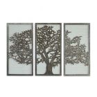 Dreiteiliges Eisenwandbild mit Baum, Triptychon, Höhe 120 cm, AN IRON TREE WALL DECOR - TRIPTYCH