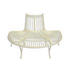 Halbrunde Eisen-Baumbank, A DEMI ROUND IRON WHITE TREE BENCH