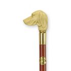 Gehstock, L. 88 cm, Polyresin-Griff mit Hundefigur, Spazierstock, Gehhilfe, Handstock, A RESIN-HANDLED WALKING STICK