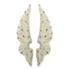 2er-Set Engelsflügel, H. 106,5 cm, Wanddekoration, antikweiß, A PAIR OF WALL-MOUNT ANGEL WINGS - ANTIQUE WHITE
