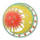 Wanddekoration Sonne-Mond-Sterne, Ø 99,3 cm, Eisendekoration, Gartendeko, AN IRON SUN AND MOON WALL DECOR