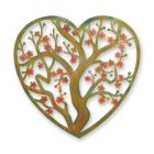 Wanddekoration Eisenherz mit Lebensbaum, H. 99 cm, Eisendekoration, Gartendekoration, AN IRON HEART-SHAPED TREE OF LIFE WALL DECOR