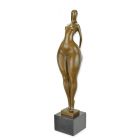 Moderne Bronzefigur nackte, stehende Frau, Höhe 71,2 cm, Frauenakt, Nacktfigur, Rubensfigur, Gartenfigur, A MODERNIST BRONZE SCULPTURE OF A FEMALE NUDE