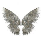 2er-Set Engelflügel, Wanddekoration, A PAIR OF WALL MOUNTED ANGEL WINGS