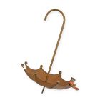Vogelfutterstelle in Schirmform, Eisen mit Edelrost, Gartendeko, AN UMBRELLA SHAPED BIRD FEEDER