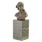 Bronzefigur Frauenbüste, Höhe 22,8 cm, klein, Figurine, Dekofigur, Skulptur, A BRONZE SCULPTURE OF A WOMAN BUSTE
