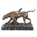 Bronzefigur Hund, Länge 37 cm, Dekofigur, Skulptur, Tierfigur, A BRONZE SCULPTURE OF A HOUND