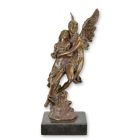 Bronzefigur Amor und Psyche, Höhe 32 cm, Engelfigur, Frauenfigur, Dekofigur, A BRONZE SCULPTURE OF CUPID AND PSYCHE