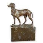 Bronzefigur Windhund, Höhe 19 cm, klein, Tierfigur, Dekofigur, Figurine, A BRONZE SCULPTURE OF A GREYHOUND