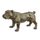 Bronzetierfigur englische Bulldogge, Länge 54,5 cm, Hund, Tierfigur, Gartenfigur, A BRONZE SCULPTURE OF AN ENGLISH BULLDOG