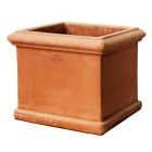 Impruneta Terracotta, Cassetta Quadrata Liscia, Blumenkasten, quadratisch, schlicht, Vierecktopf, Terracottatopf