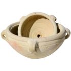 Pflanzschale mit 4 Griffen, Terracotta, Serie Amphora, Terracottaschale, Gartenschale, Gartengefäß