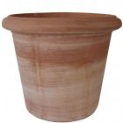 Galestro Terracotta, Conca Liscia, runder schlichter Pflanztopf, Blumentopf, Becken