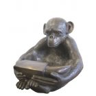 Bronze, Affe, Schimpanse, Affenfigur, Bronzetierfigur, Tierfigur, Figur, Bronzefigur, Bronzeaffe, Gartenfigur