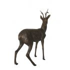 Bronzefigur Reh, Rehbock, Rehfigur, Bronzereh, Bronzetier, Tierfigur, Gartenfigur, Wildtier