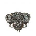 Bronzewandbrunnen Wandmaske, Wasserspeier, Brunnenauslauf, Wandbrunnen, Wasserstelle, Gartenbrunnen, Brunnen