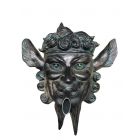Bronzewandbrunnen, Wandmaske, Wandbrunnen, Wasserspeier, Brunnenauslauf, Wasserstelle, Gartenbrunnen, Brunnen