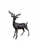 Bronzefigur Hirsch, Hirschfigur, Bronzehirsch, Tierfigur, Tierstatue, Bronzestatue, Gartenfigur, Bronzetier