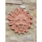Impruneta Terracotta, Sole Piccolo, Sonne, Terrakottasonne, Wandbild, Relief