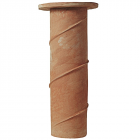 Impruneta Terracotta, Vilungo, Pflanzvase, hoch, schmal, grau, Streifendekor, Terracottatopf, Terracottavase, Vase, Pflanzgefäß