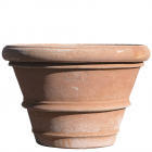 Impruneta Terracotta, Vaso due Orli, runder Pflanztopf, Blumentopf, Vase