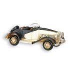 Blechmodell Oldtimer, Länge 16,1 cm, schwarz-weiß, Miniaturauto, A TIN MODEL OF AN OLDTIMER
